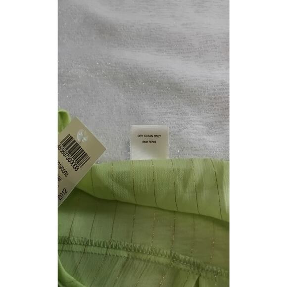 Arden B Y2K Sheer blouse Light Green Work Wear Office Lagenlook Size large - Picture 9 of 12